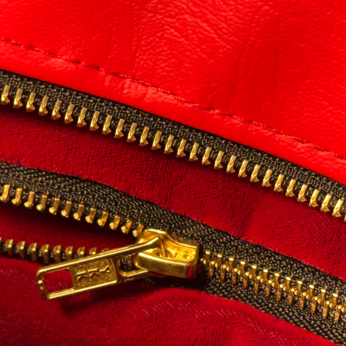Red Faux Leather Bag