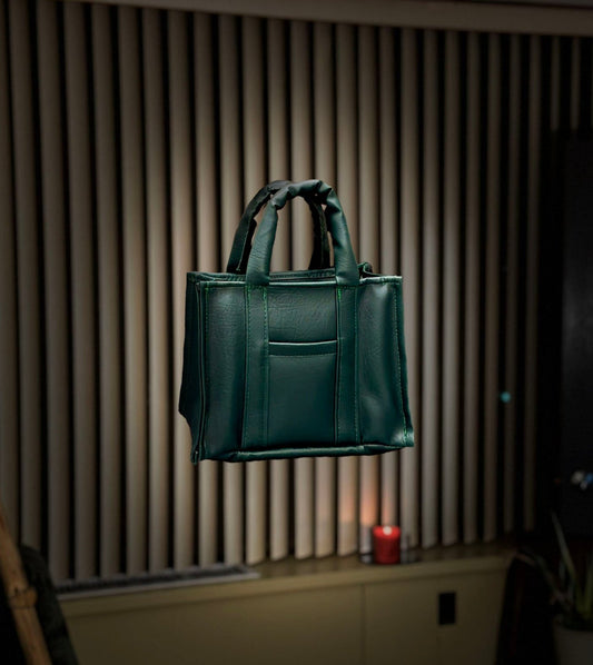 Green Faux Leather Bag (Petite)